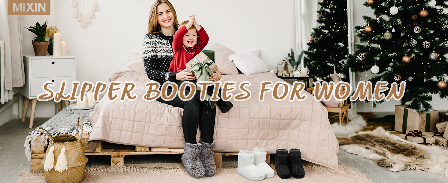 MIXIN Womens Slipper Boots for Women Cozy Memory Foam House Slippers Indoor Outdoor Slippers 9 womens slippers
