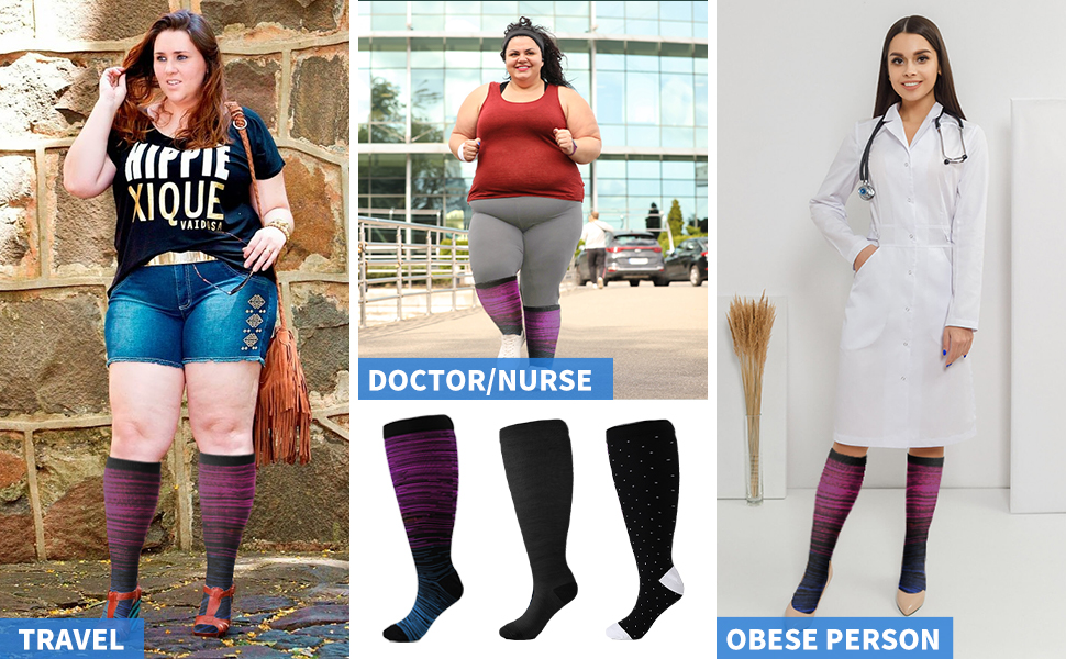 Compression Socks for Women Wide Calf