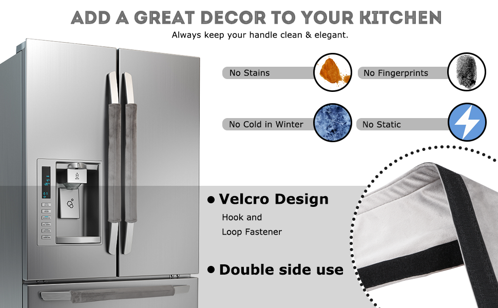 Daixers 3Pcs Refrigerator Door Handle Covers