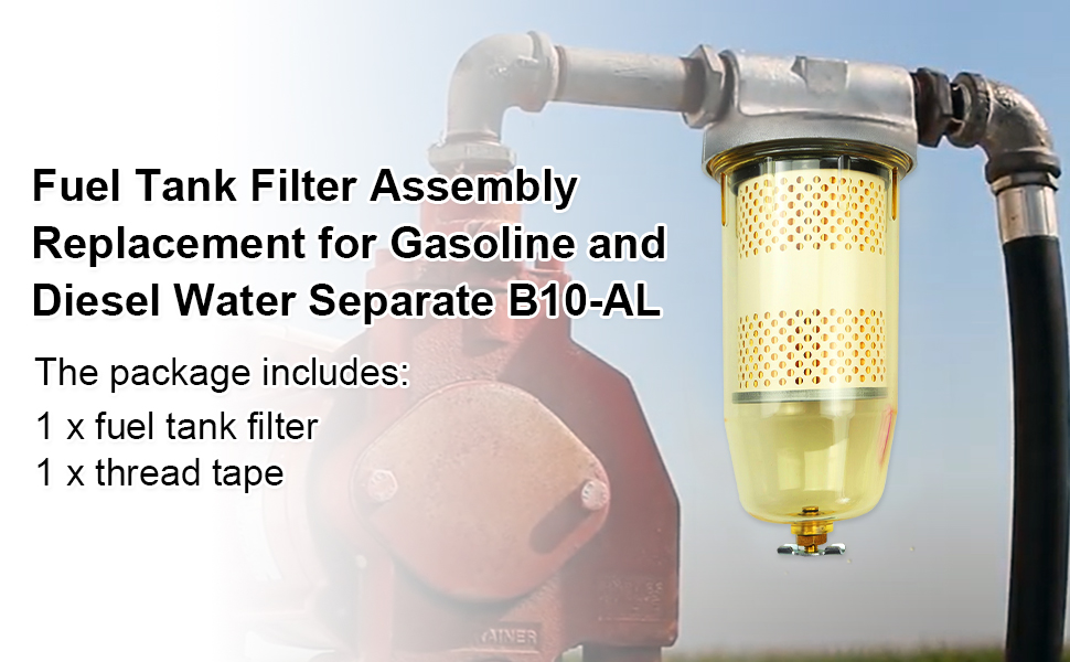 496 Fuel Tank Filter Assembly Replace Gasoline and Diesel Water Separate 30 Micron
