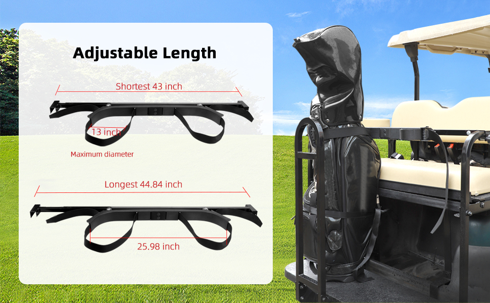 Roykaw Golf Cart Bag Holder Bracket Attachment for Rear