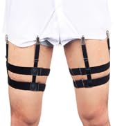 WYuZe Upgrade Shirt Stays, Adjustable Elastic Garter Shirt holder, Non-Slip Locking Clamps for Me...