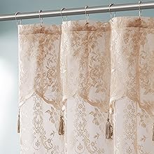 Gold Lace Shower Curtain