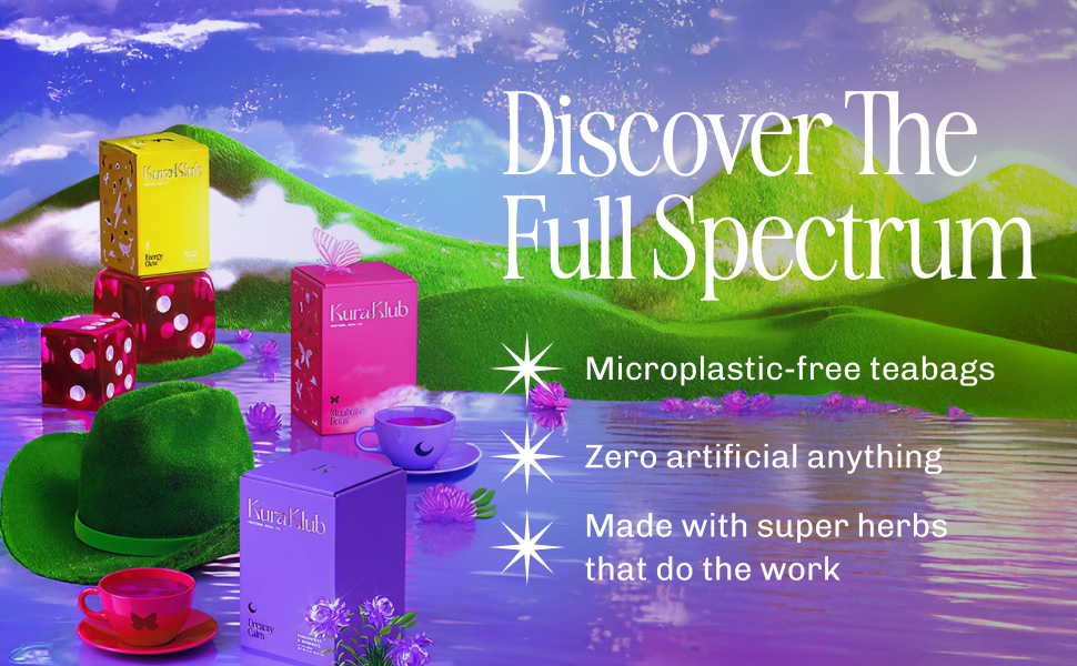 Kura Klub Metabolism Herbal Detox Tea and Yerba Mate Energy Glow Tea