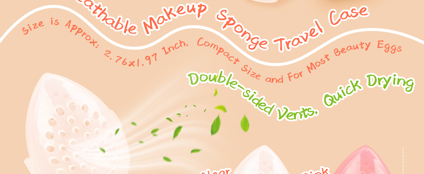 Breathable Makeup Sponge Case Protective Plastic