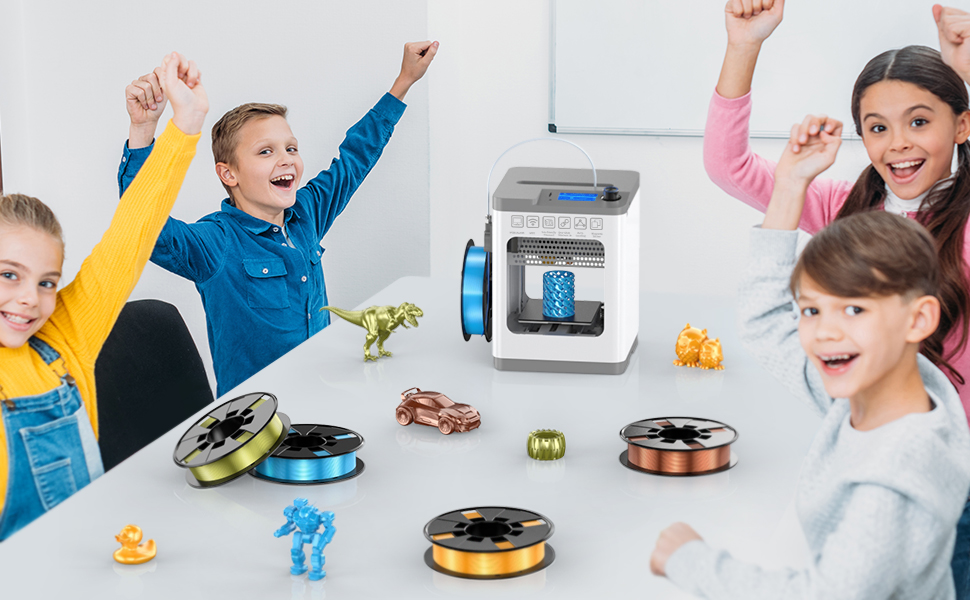 Upgrade 3D Printer Tina 2, Mini 3D Printers with WiFi Cloud Printing