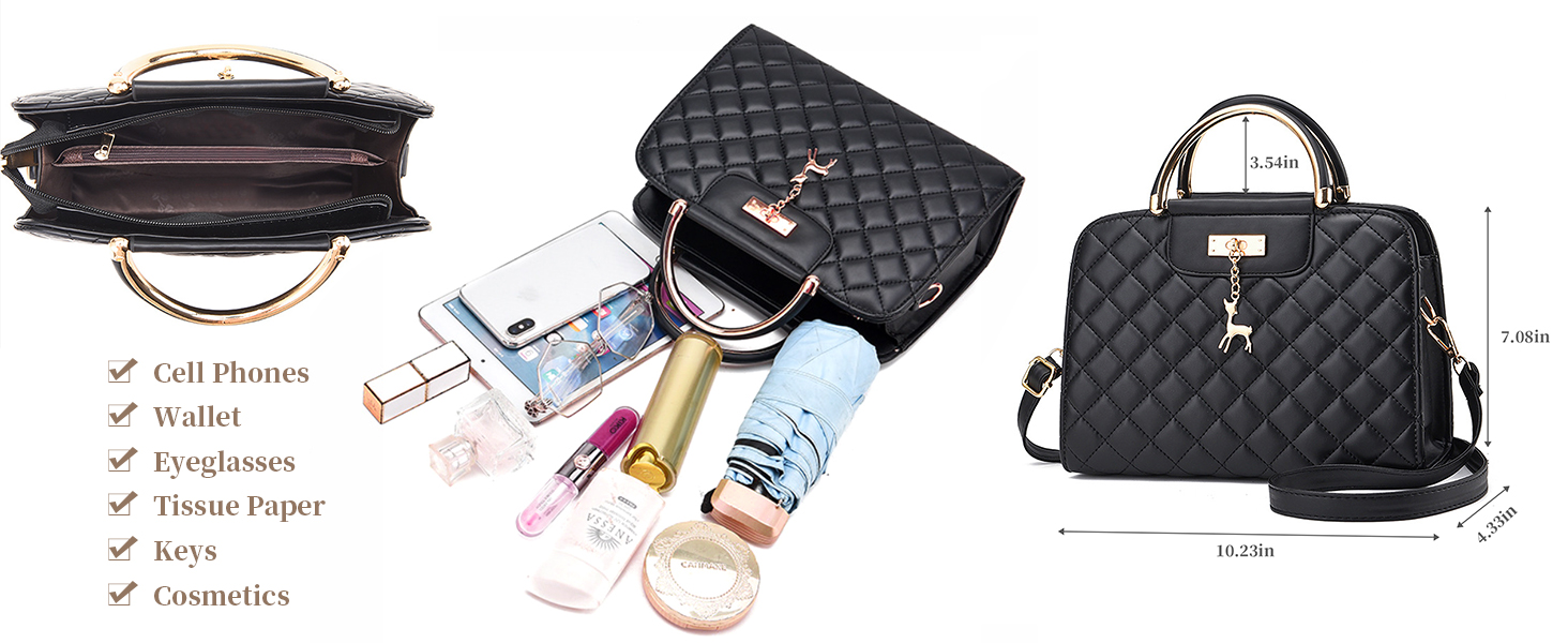 I IHAYNER Purses and Handbags for Women PU Leather Satchel Crossbody