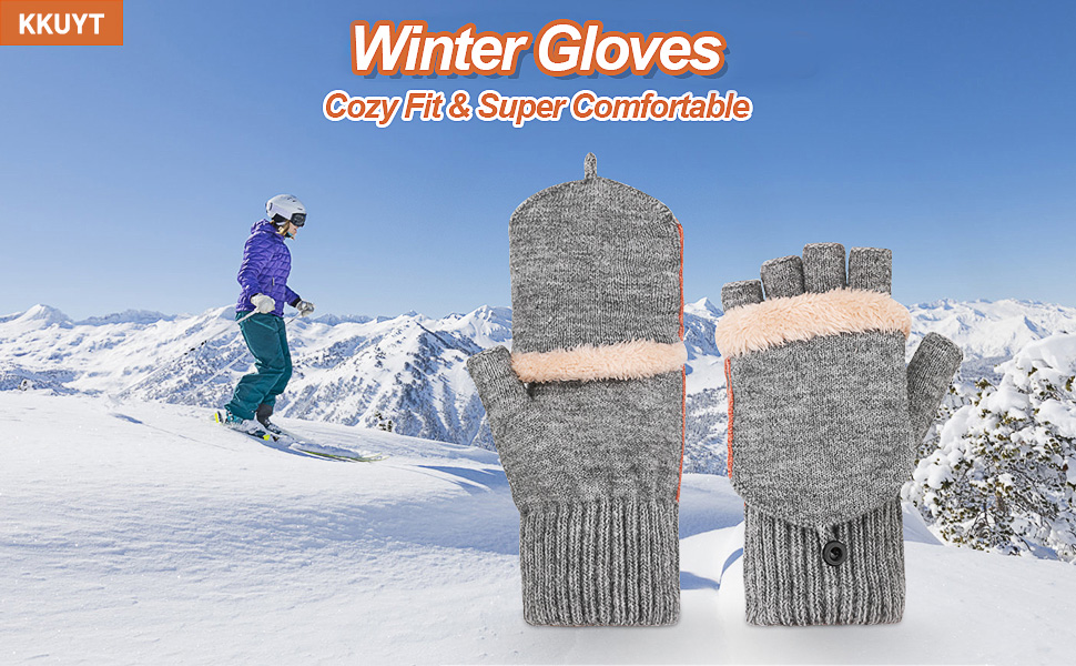 USB Heated Gloves, KKUYT Heated Winter Gloves with 3