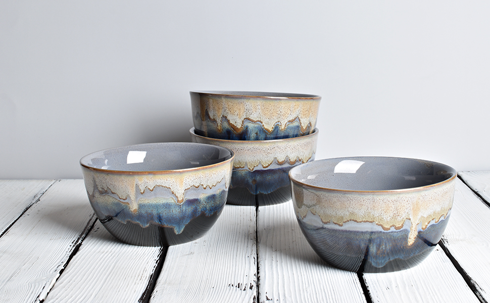 Bosmarlin ceramic stoneware cereal soup bowls