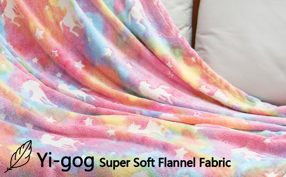 Unicorns Blanket for Girls Kids Toys Rainbow Luminous Blanket Soft