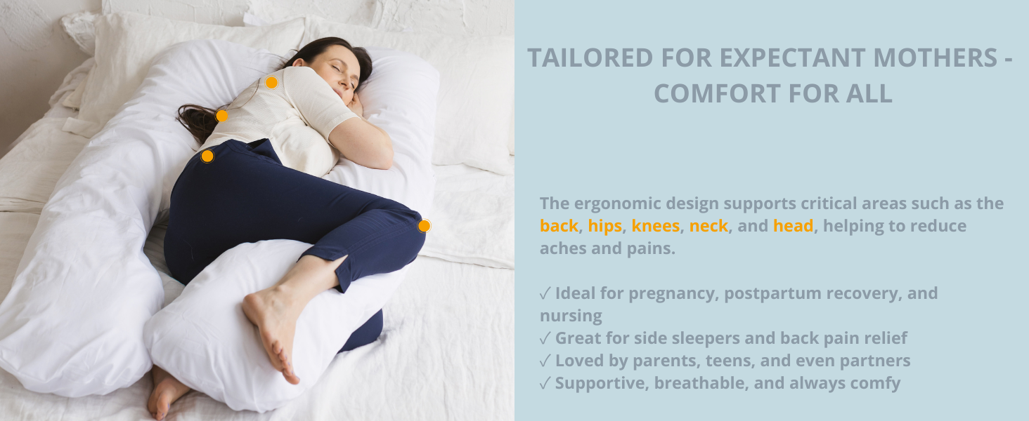 MINICAMP maternity pillow filled with natural kapok fiber