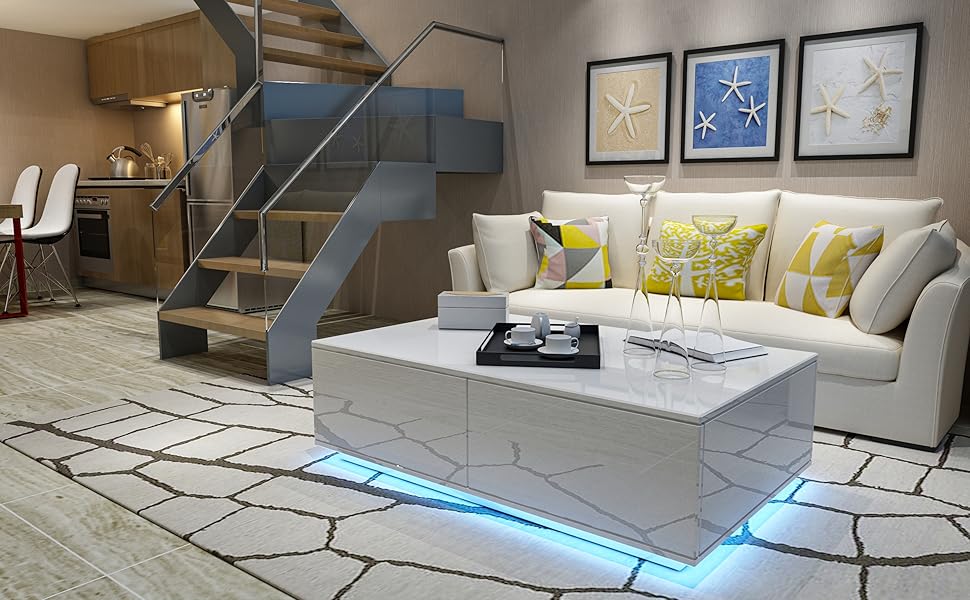 led coffee table