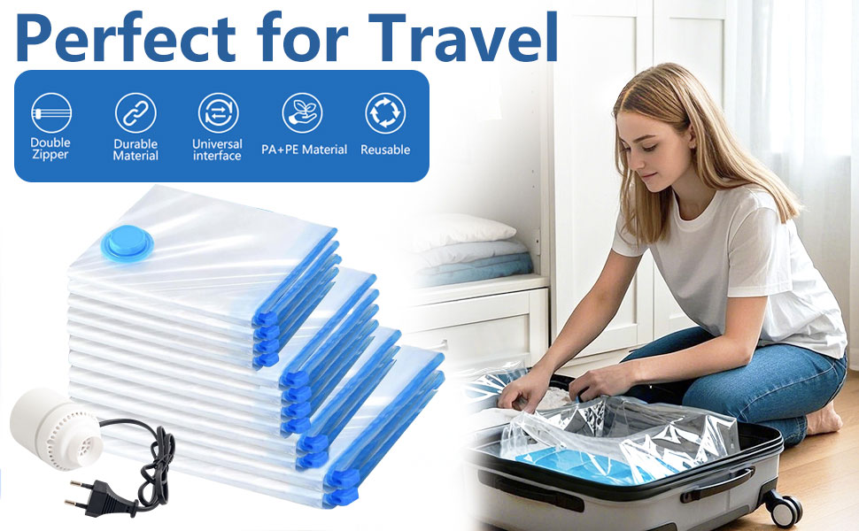 Sac Sous Vide Vêtements avec Pompe USB