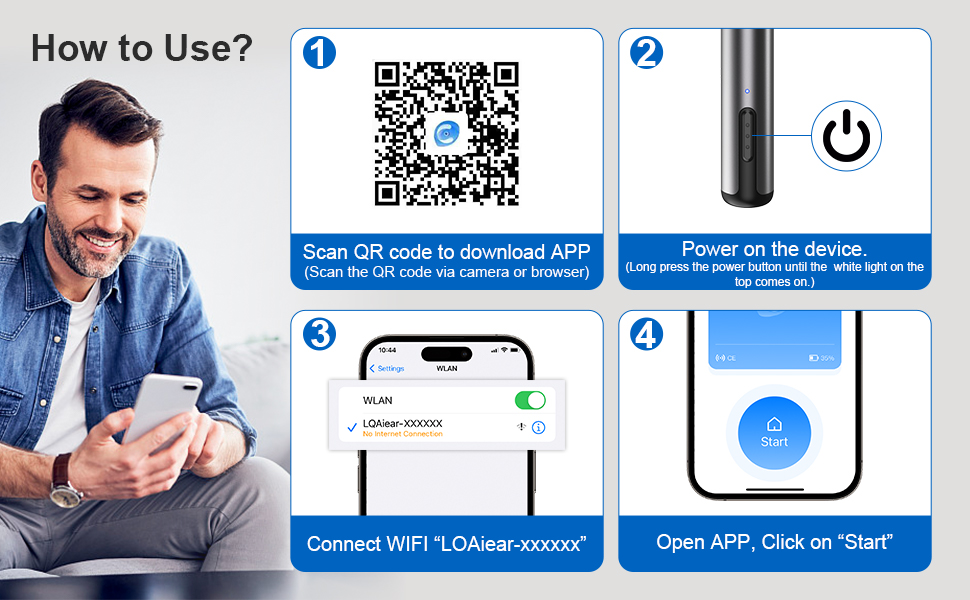 ear cleaner with camera and light