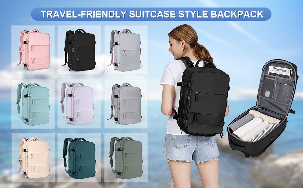 BJLFS Womens Carry on Backpacks for airplanes, travel backpack cabin