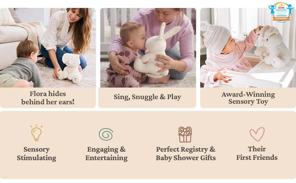 Flora the Bunny by GUND Baby Premium Baby Sensory Toys and Plushies for All Ages and Stages