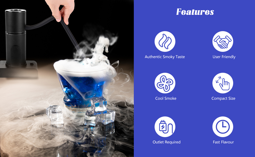 Ufanittel Portable Smoke Gun,Cocktail Smoker,Smoking Gun Includes Wood Chips and