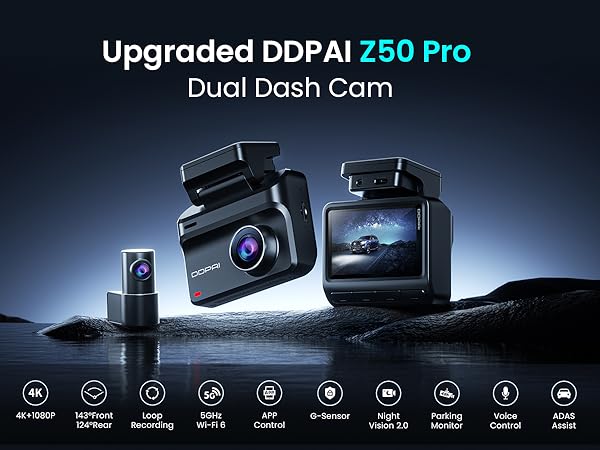 دوربین داشبوردی ddpai Z50 Pro