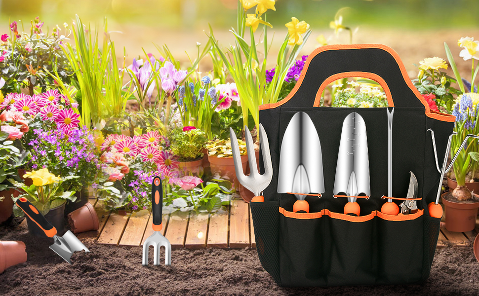 Gardening Tool Set,FLYING APSARAS Stainless Steel Heavy Duty Gardening Tool Set