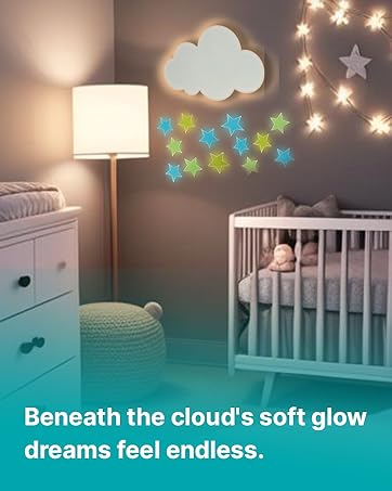 baby lamps for nursery, stickers for kids , glow in the dark stars , hanging lamp