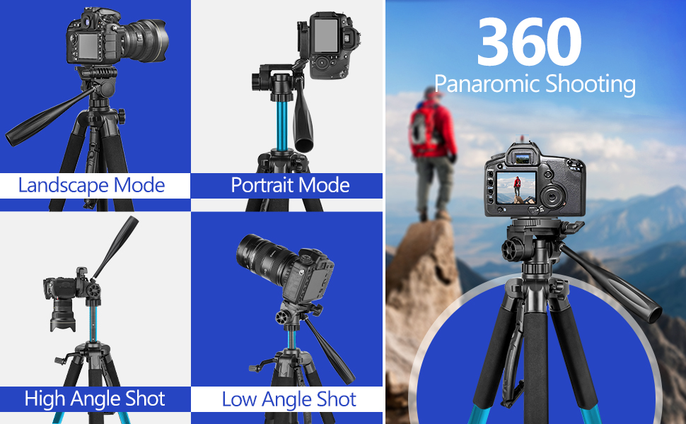 Aureday 74’’ Camera Tripod with Travel Bag,Cell Phone