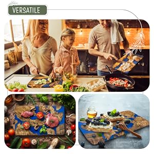 serving board wood resin