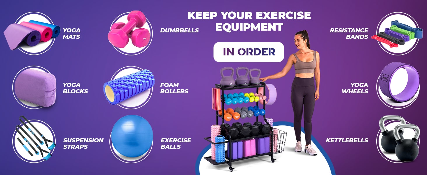 Grand Basics Home Gym Storage Rack for Dumbbells Easy to