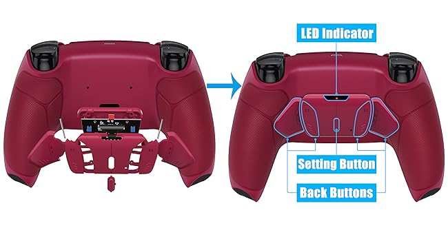 PS5 DualSense コントローラ extremerate rise4 Amazon.com: eXtremeRate Black Real Metal Buttons (RMB