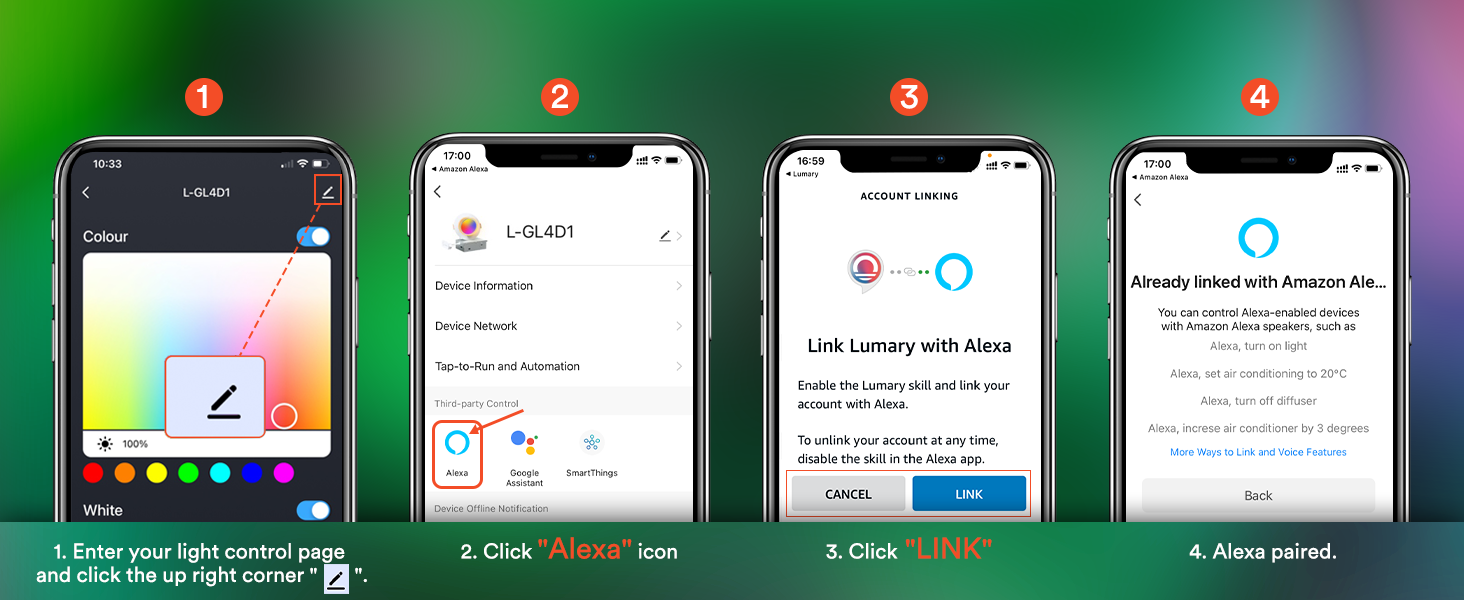 gimbal light connect alexa