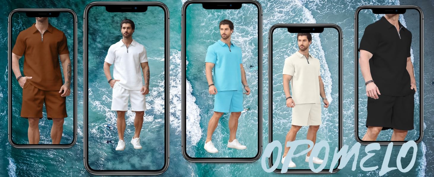 Mens Short Sets 2 Piece Outfits