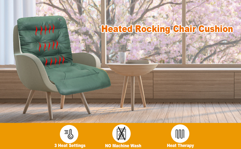 OUHOU Heated Seat Cushion, Heated Chair Cover, 3 Mode Adjustable Warm Seat Cushion