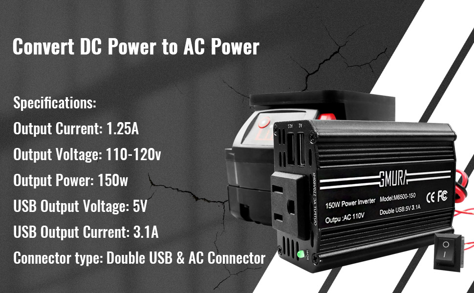 150W Portable Power Supply Inverter