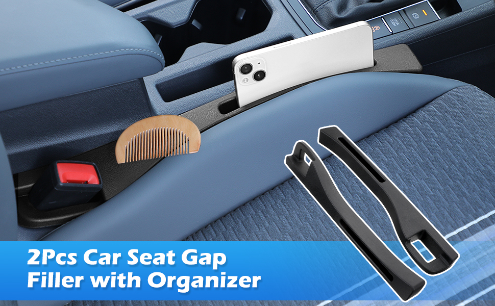 2Pcs Car Seat Gap Filler Organizer for Universal Car SUV Truck Fit