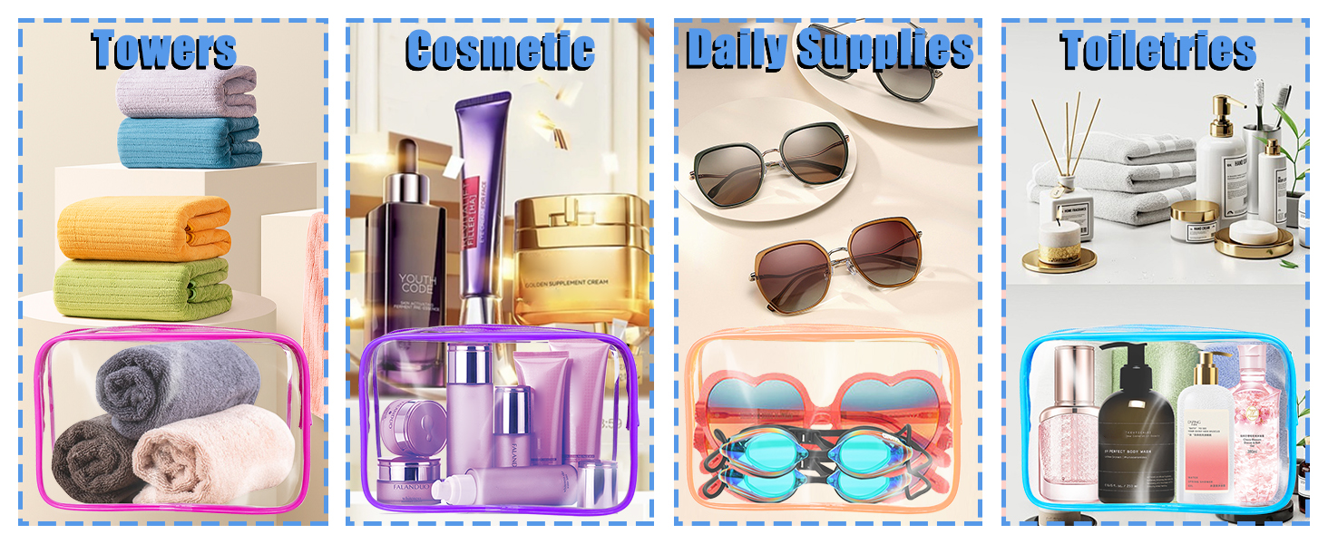 clear travel bags