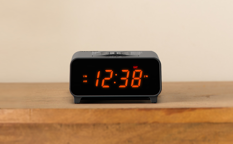 Small Digital Alarm Clocks, Dual Alarms with 4 Alarm Week Modes, Snooze