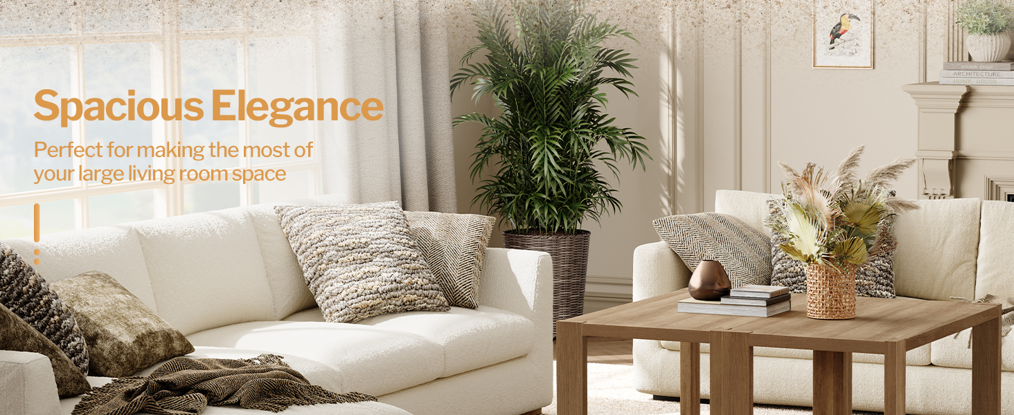 Amazon.com: SICOTAS Farmhouse Wood Coffee Table - Boho Table with ...