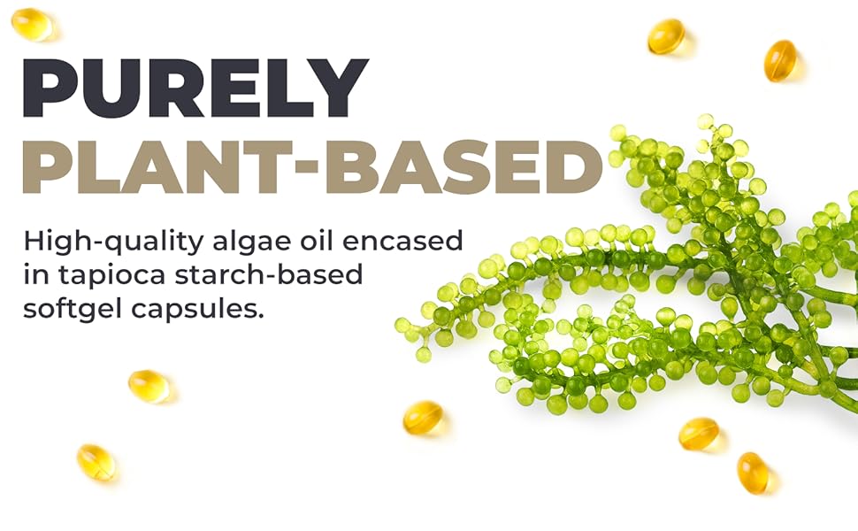 Vegan Omega 3 DHA Supplement 90 CarrageenanFree Fish Oil Alternative