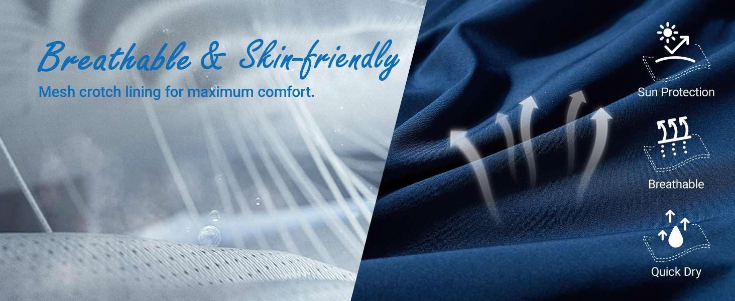Mens Swim Trunks with Compression Liner