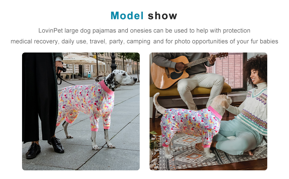 LovinPet Pitbull Dog Pajamas,Large Dog Clothes Dog Pajamas