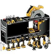 Spampur Power Tool Organizer Wall Mount with Charging Station,Garage Metal Cabinet 15 Min Quick A...