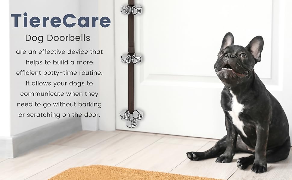 Tierecare Dog Doorbell for Potty Training Hanging Door Bells for Dogs