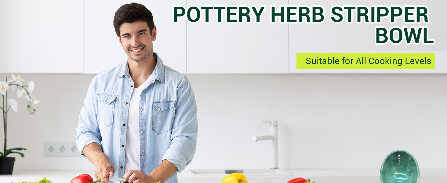 herb stripper bowl ceramic