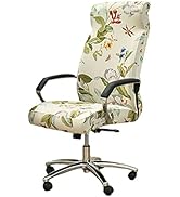 Stretch Office Chair Cover with Zipper Printed Computer Chair Cover for Armrest Chair Universal R...