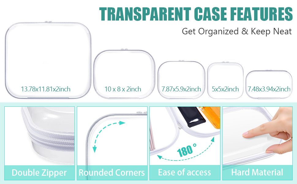 Transparent case features