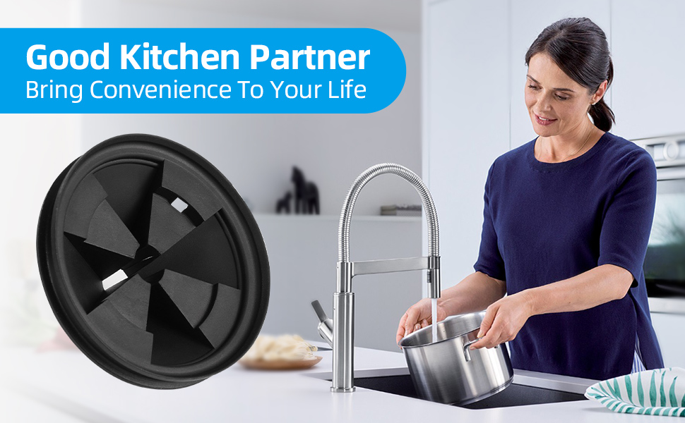 2Pcs RQYEKDO Garbage Disposal Splash Guards, 3 3/8 Inch Sink Baffle