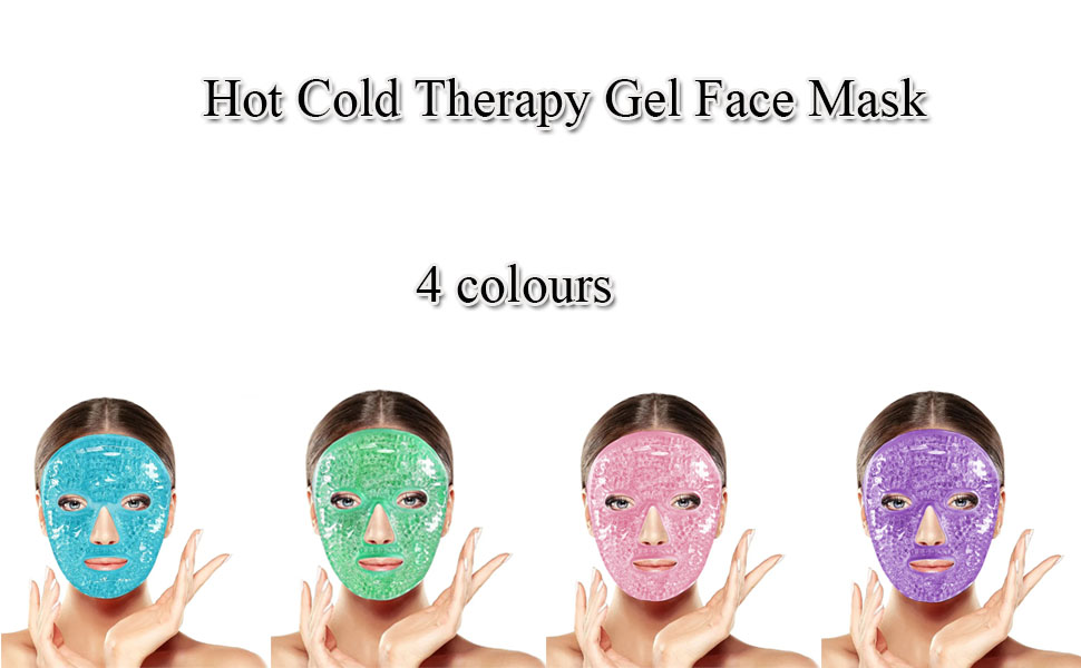 Gamufw Cooling Face Mask Hot Cold Therapy Gel Ice Face Mask for Face