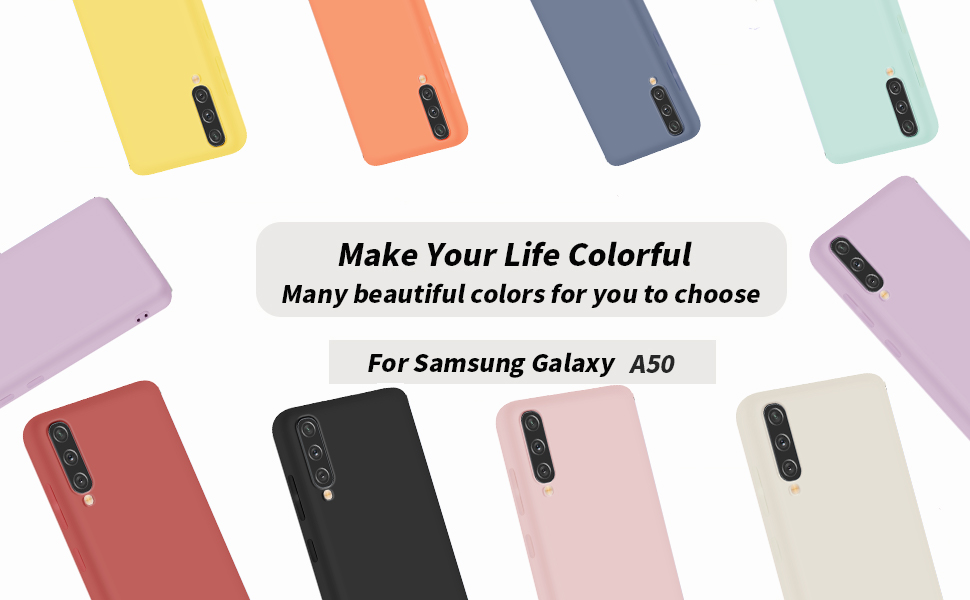 Boaixiaen Samsung Galaxy A50 Case, Liquid Silicone Slim