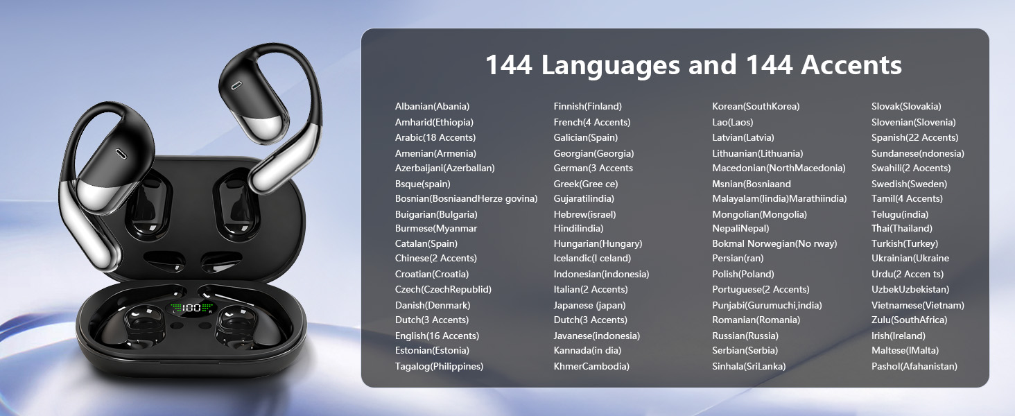 144 Languages and 144 Accents