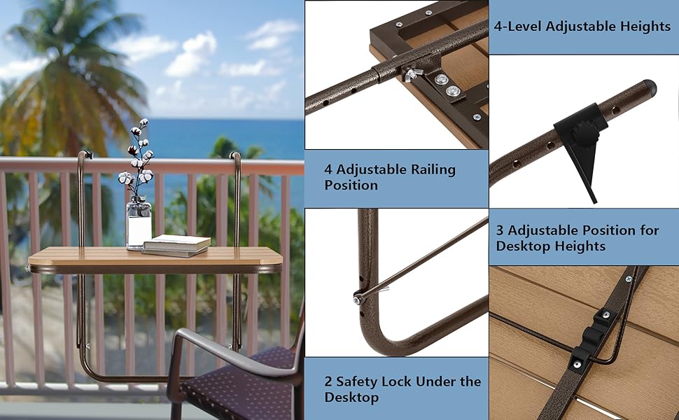 Folding Balcony Bar Table