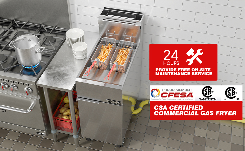 ECF3 A+01 commercial gas fryer
